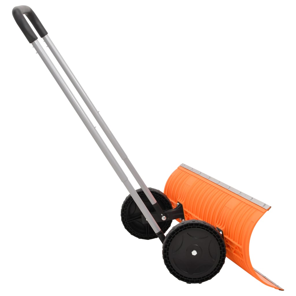 Vidaxl Snow Scoop med udvideligt håndtag 96 cm bladstål orange