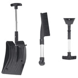 VidaXL jeu de pelles à neige 3 en 1 aluminium noir