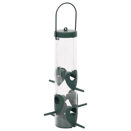 VidaXL mangeoires à oiseaux 3 pcs 17x17x32 cm vert foncé