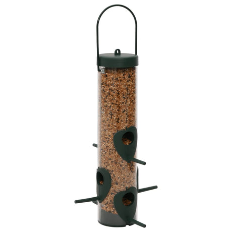 VidaXL mangeoires à oiseaux 3 pcs 17x17x32 cm vert foncé