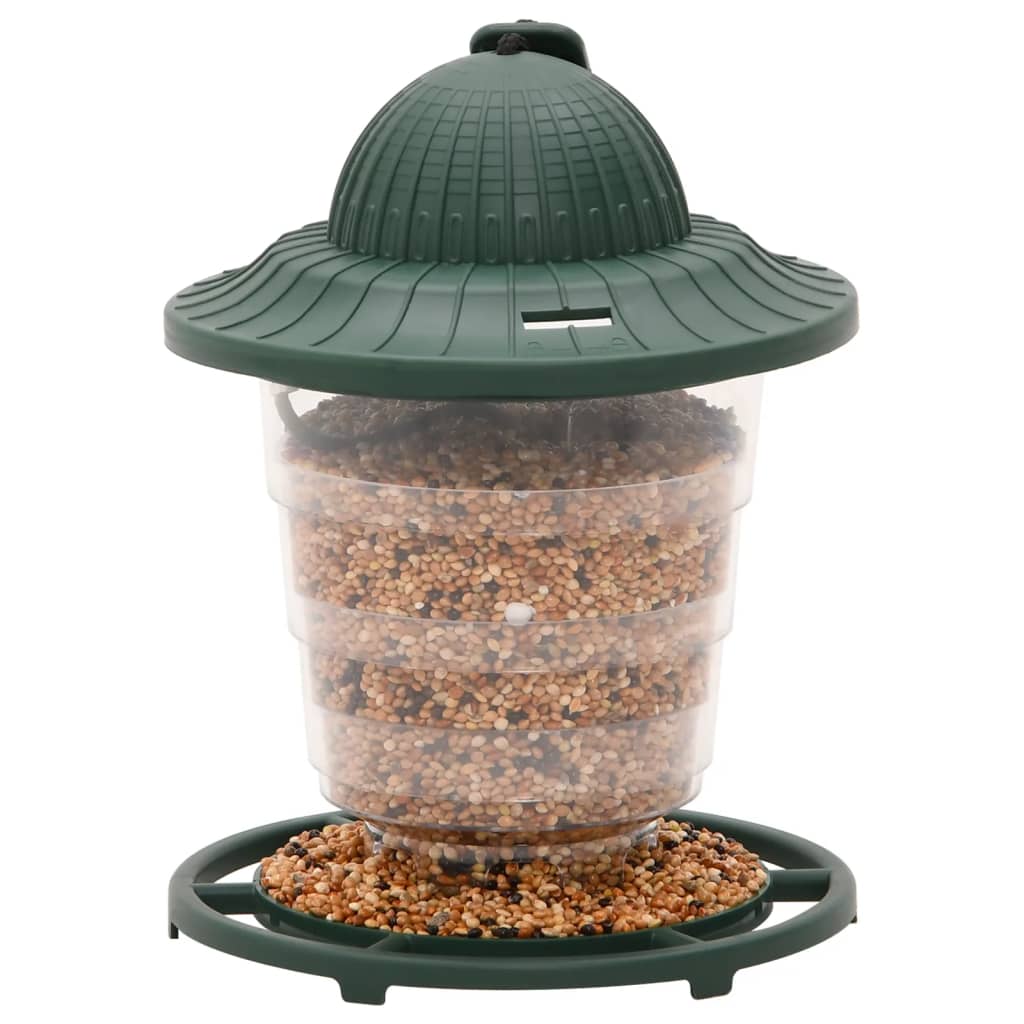 VidaXL mangeoires à oiseaux 3 pcs 13x13x17 cm vert foncé