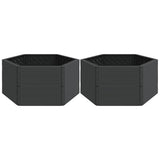 VidaXL Jardinières 2 pcs PP couleur anthracite
