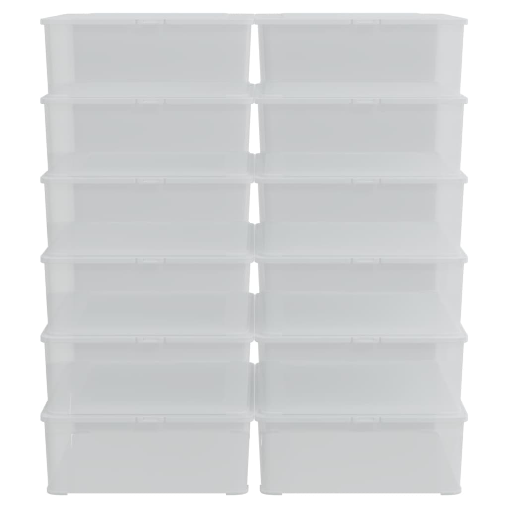 Boîtes de rangement vidaxl 12 ST Plastique empilable 5 L