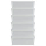 Boîtes de rangement Vidaxl 6 ST Empilable 25 L PLASTIQUE