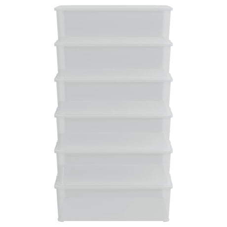 Boîtes de rangement Vidaxl 6 ST Empilable 25 L PLASTIQUE
