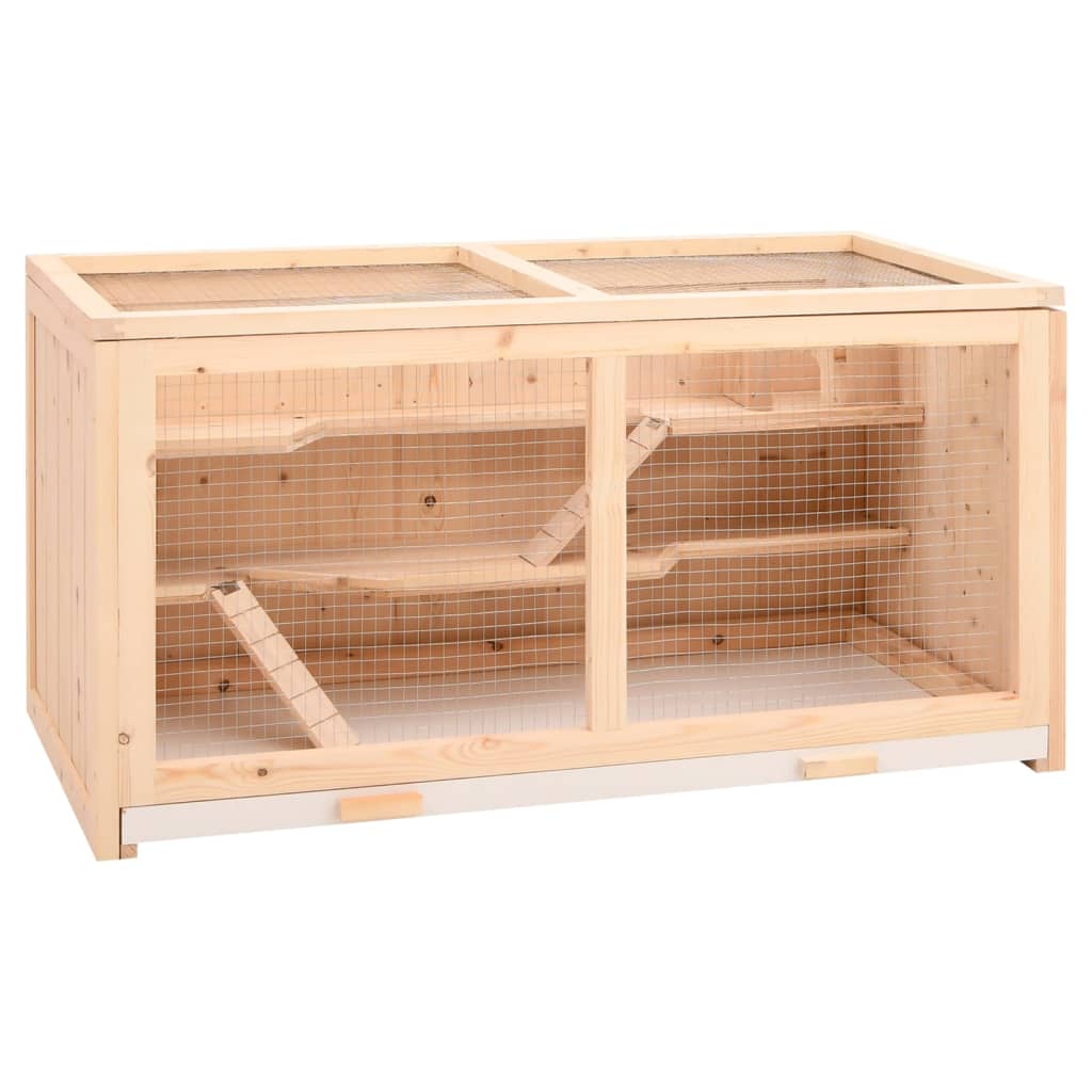 Vidaxl Hamsterkooi 104x52x54 cm Solid Pinewood