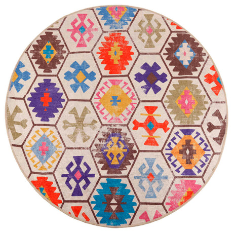 Vidaxx tapis lavable antidérapant ø 120 cm multicolore