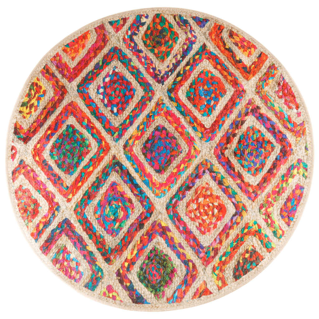 Vidaxx tapis lavable antidérapant ø 120 cm multicolore