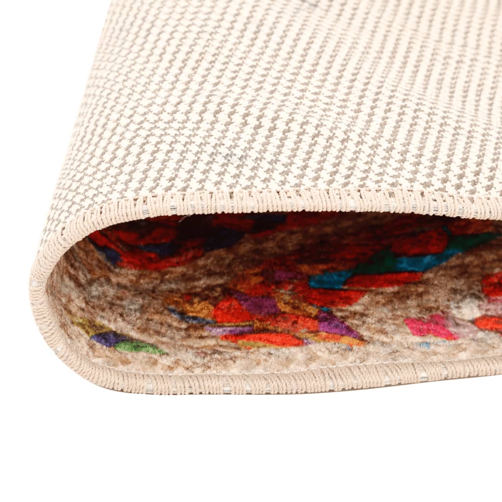 Vidaxx tapis lavable antidérapant ø 120 cm multicolore