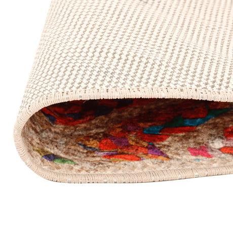 Vidaxx tapis lavable antidérapant ø 120 cm multicolore