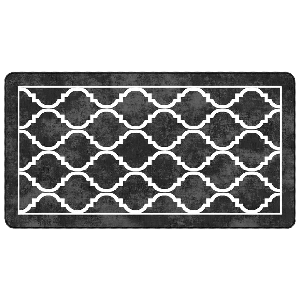 Vidaxx tapis lavable antidérapant 80x150 cm noir et blanc