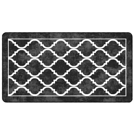 Vidaxx tapis lavable antidérapant 80x150 cm noir et blanc