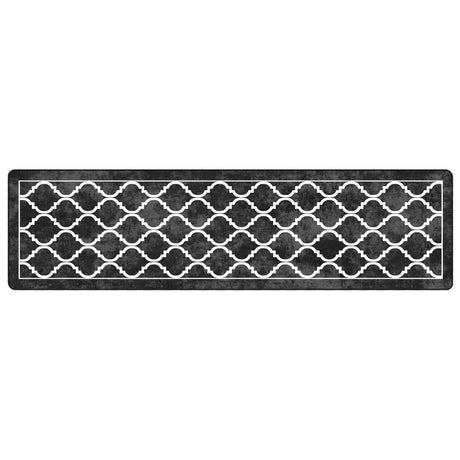 Vidaxx tapis lavable antidérapant 80x300 cm noir et blanc