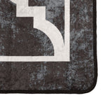 Vidaxx tapis lavable antidérapant 120x180 cm noir et blanc