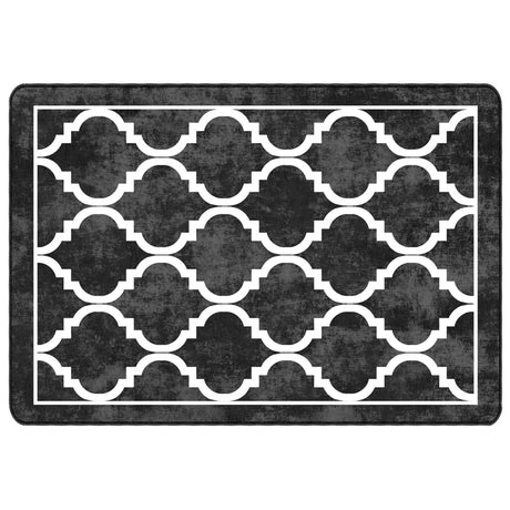 Vidaxx tapis lavable antidérapant 160x230 cm noir et blanc