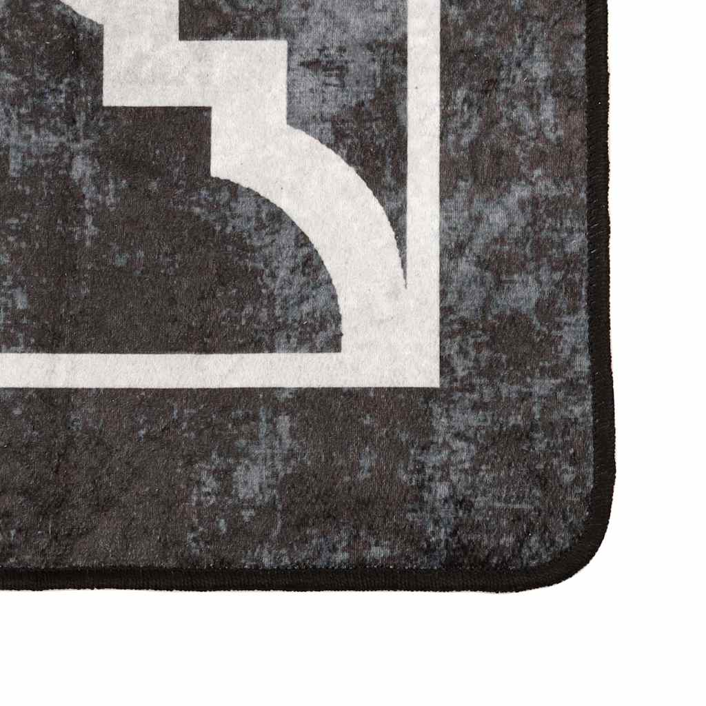 Vidaxx tapis lavable antidérapant 160x230 cm noir et blanc