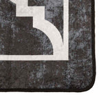 Vidaxx tapis lavable antidérapant 160x230 cm noir et blanc