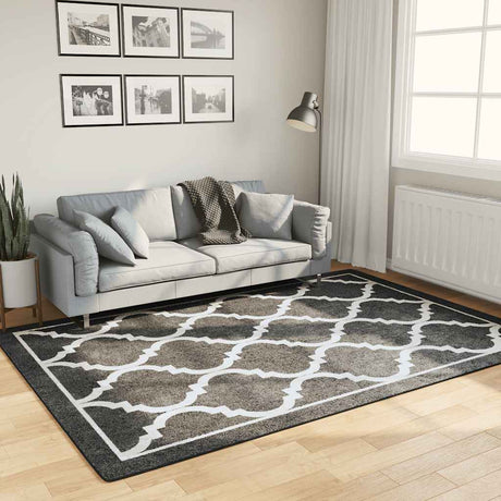 Vidaxx tapis lavable antidérapant 160x230 cm noir et blanc