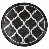 Vidaxx tapis lavable antidérapant ø 120 cm noir et blanc