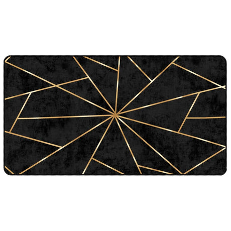 Vidaxx tapis lavable antidérapant 80x150 cm noir et or
