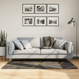 Vidaxx tapis lavable antidérapant 80x150 cm noir et or