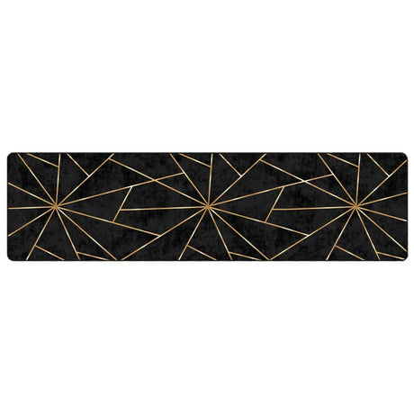 Vidaxx tapis lavable antidérapant 80x300 cm noir et or
