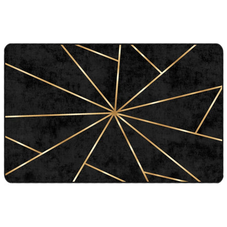 Vidaxx tapis lavable antidérapant 190x300 cm noir et or