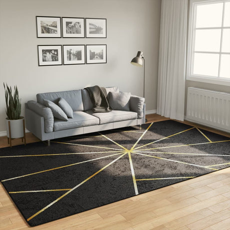 Vidaxx tapis lavable antidérapant 190x300 cm noir et or