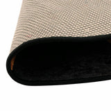 Vidaxl tapis antidérapant lavable ø 120 cm noir et or