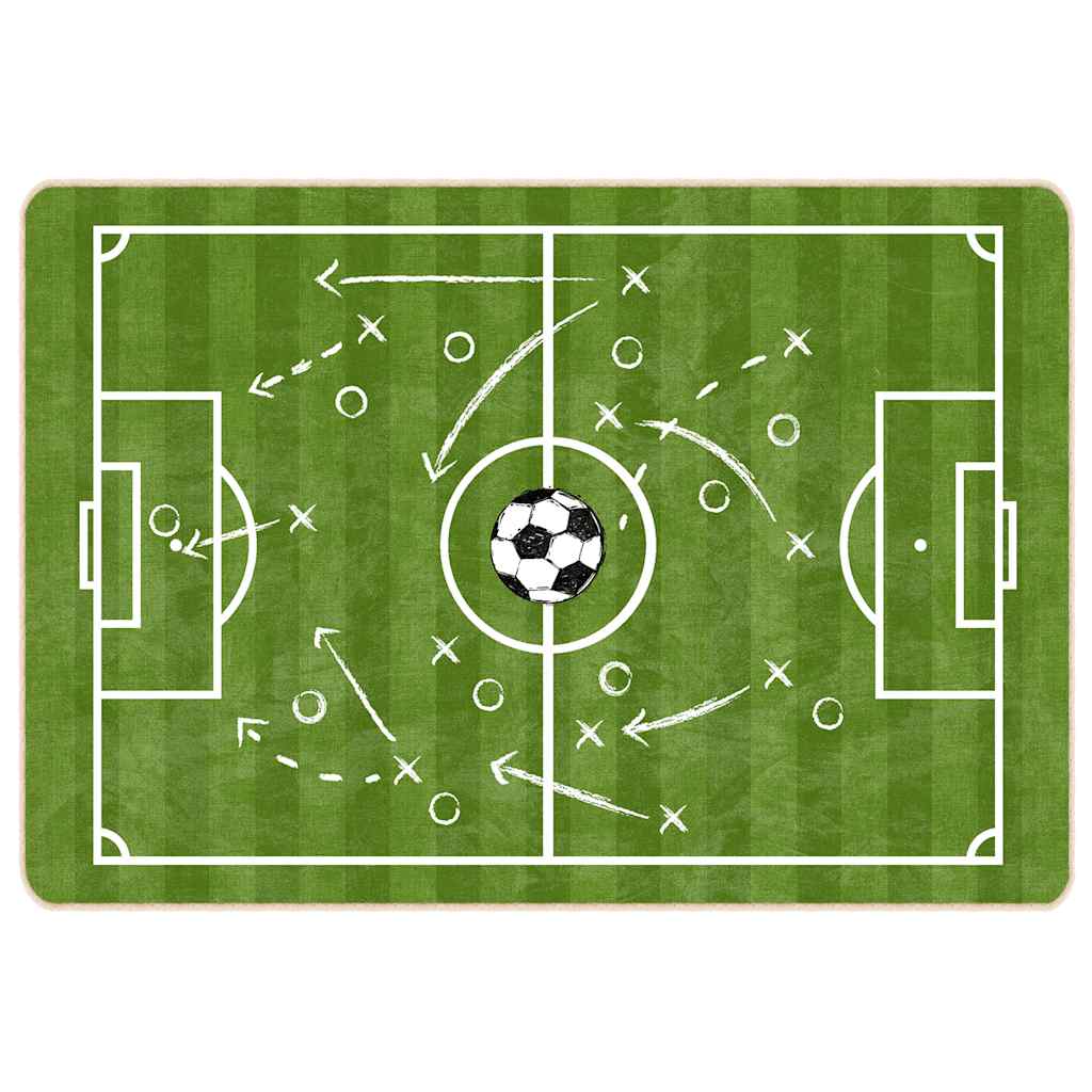 VidaXL Tapis pour enfants terrain de football lavable antidérapant 160x230 cm vert