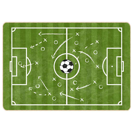 VidaXL Tapis pour enfants terrain de football lavable antidérapant 160x230 cm vert