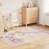 Vidaxx tapis enfant licorne lavable antidérapant 160x230 cm vert