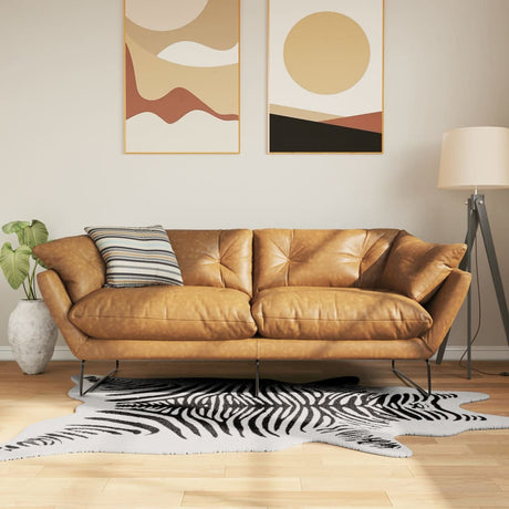 Vidaxx tapis motif zèbre lavable antidérapant 120x170 cm noir et blanc