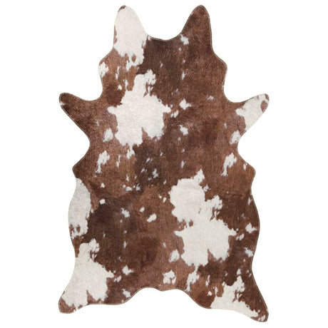 VidaXL Tapis motif vache lavable antidérapant 120x170 cm noir et blanc