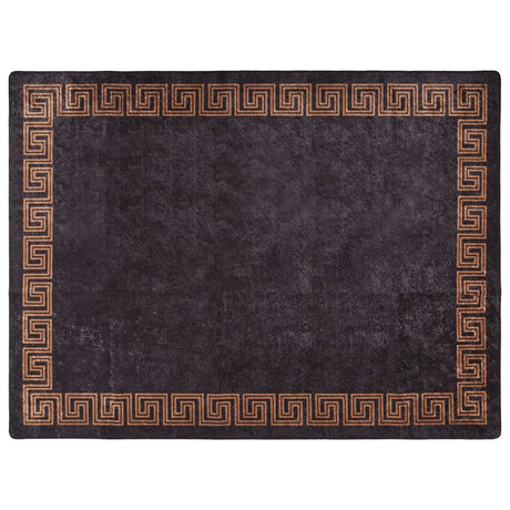 Vidaxx tapis lavable antidérapant 400x300 cm noir et or