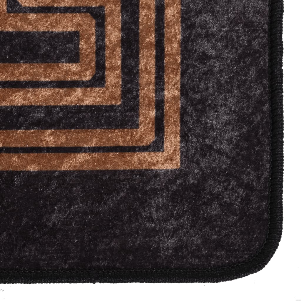 Vidaxx tapis lavable antidérapant 400x300 cm noir et or