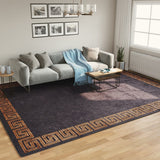 Vidaxx tapis lavable antidérapant 400x300 cm noir et or