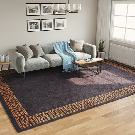 Vidaxx tapis lavable antidérapant 400x300 cm noir et or