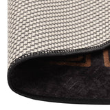 Vidaxl tapis antidérapant lavable ø 200 cm noir et or