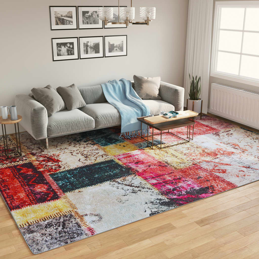 Vidaxx tapis lavable antidérapant 400x300 cm multicolore