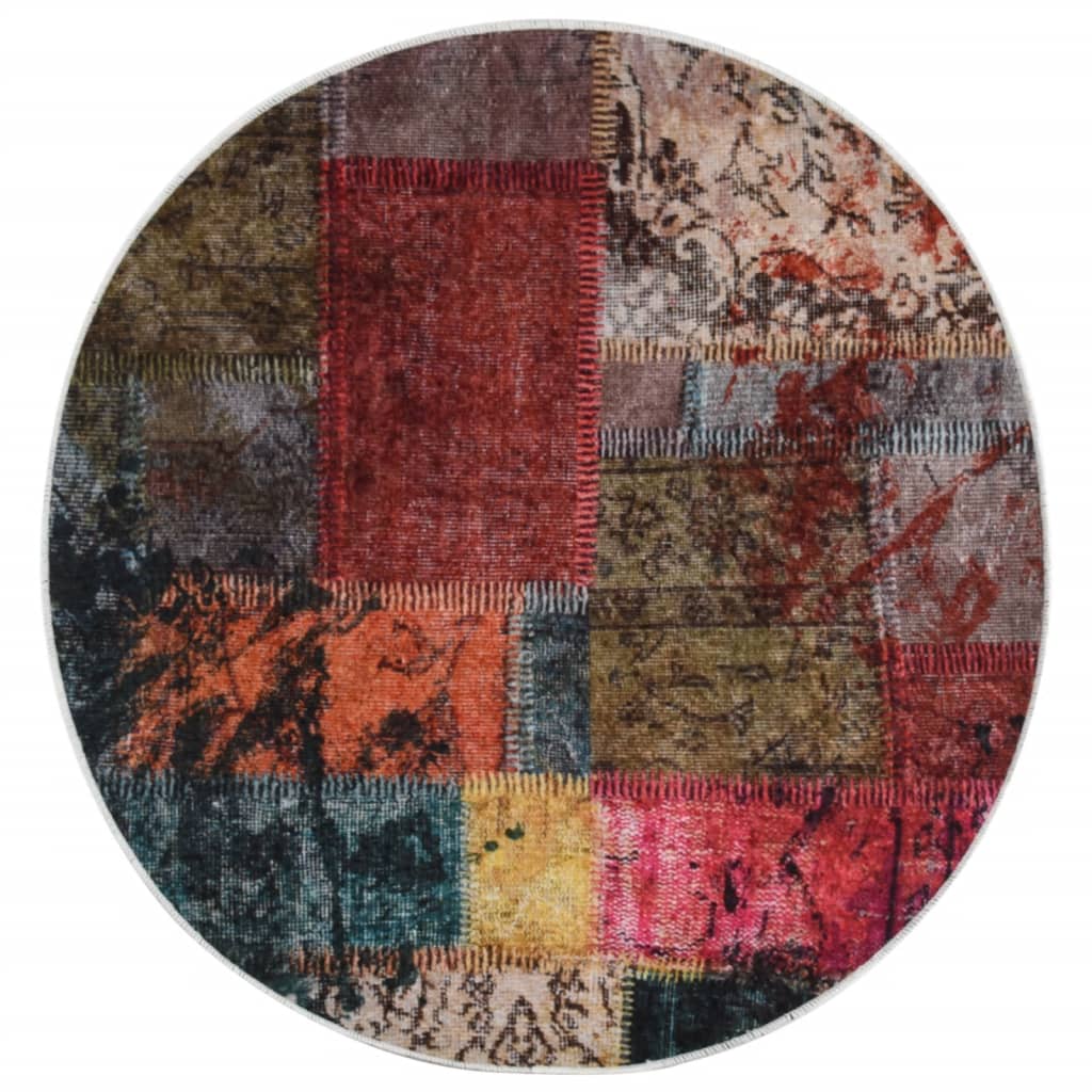 Vidaxx tapis lavable antidérapant ø 200 cm multicolore