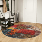Vidaxx tapis lavable antidérapant ø 200 cm multicolore