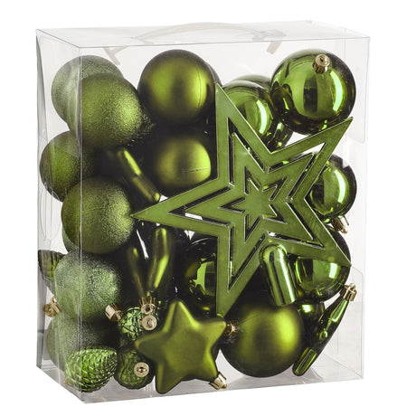 Autres marques de boules de Noël incassables, 40 pièces, vert foncé