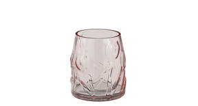 Yvette vaas glas roze - h15xd13,5cm