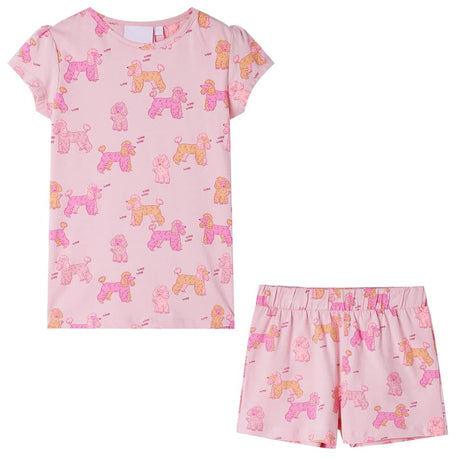 VidaXL Pyjama enfant à manches courtes 104 rose clair