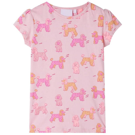 VidaXL Pyjama enfant à manches courtes 128 rose clair