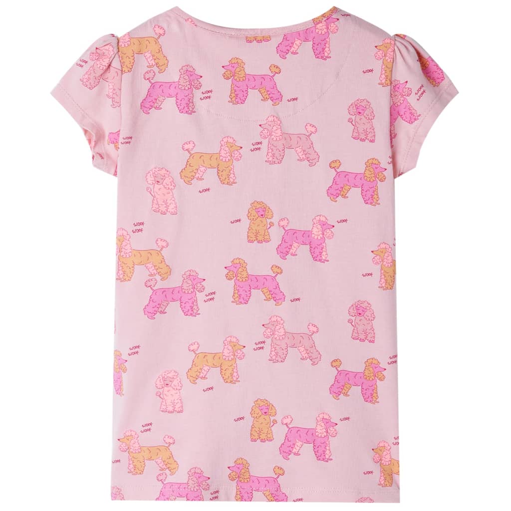 VidaXL Pyjama enfant à manches courtes 128 rose clair