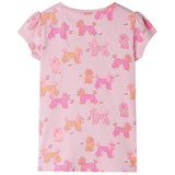 VidaXL Pyjama enfant à manches courtes 128 rose clair
