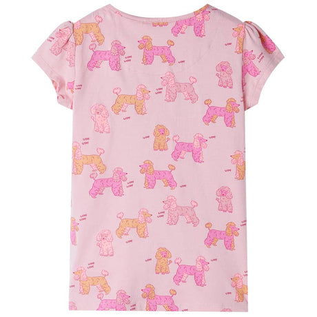 VidaXL Pyjama enfant à manches courtes 128 rose clair