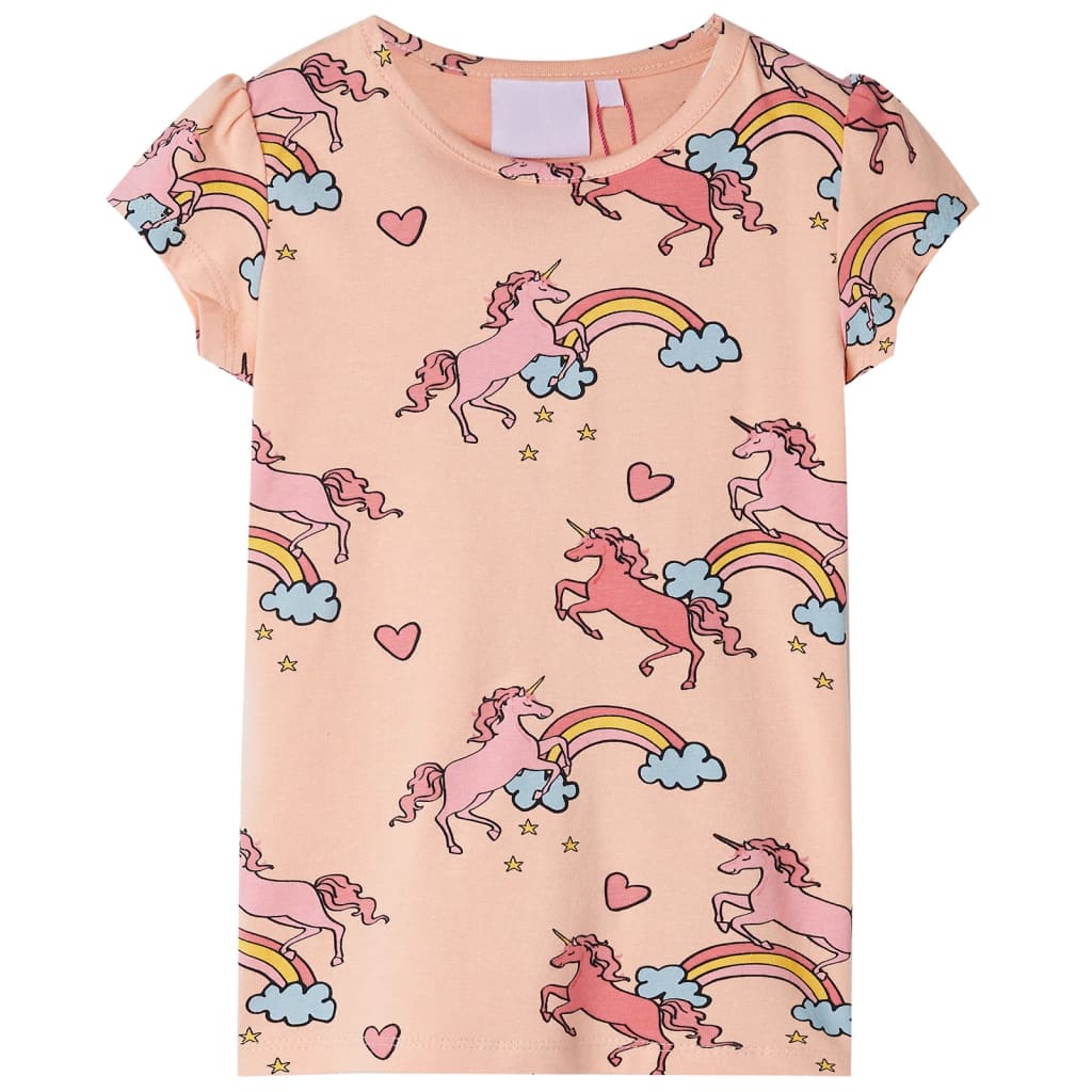 VidaXL Pyjama enfant à manches courtes 92 orange clair